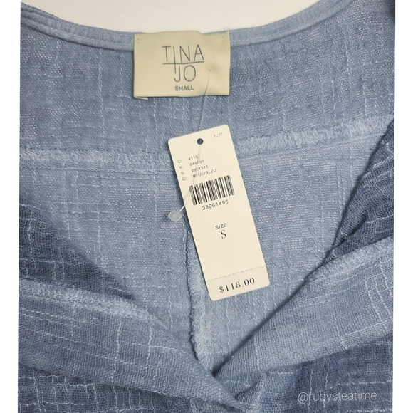 ANTHROPOLOGIE Tina + Jo Sleeveless Pullover Tunic, Side Slits, Lightweight Gauzy - Picture 8 of 8